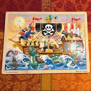 Melissa & Doug Pirate Ship Adventure Wooden 48 piece jigsaw puzzle. Like new!